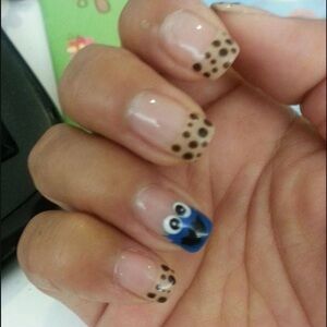 Cookie Monster press on nails